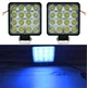 Сині фари на обприскувач 12-24V 48W 6000K (10х8,5см) LED фари на авто трактор синій + Стробоскоп - зображення 2