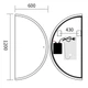 Дзеркало Mixxus Premium TOPPER MS03-60x120 з Led Touch, Anti-fog, димером (3-6,5kK) (MP6635) ( 29149 ) - изображение 6