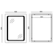 Дзеркало MIXXUS TWEE MR09-80x60-REVERSE з LED Touch, Anti-fog, димером, рег. яскравості (MI6660) - зображення 2