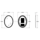 Зеркало Zerix Fusion MV01-60x80-REVERSE с LED Touch, Anti-fog, диммером, регулятором яркости (ZX6068) - изображение 4