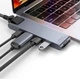 USB-хаб Baseus Thunderbolt C+Pro Seven-in-one smart HUB docking station Grey - зображення 2