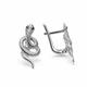 Сережки срібні Змія з фіанітами Silver Style (24054.10 sku:2300103915545) - зображення 1