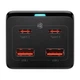 Зарядний пристрій Baseus GaN3 Pro Desktop Powerstrip AC+2xUSB-C+2xUSB 100W (USB-C to USB-C 100W 1m Cable) Black (PSZM000401) - зображення 4