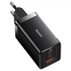 Зарядное устройство Baseus GaN5 Pro 2xUSB-C+USB QC4.0/PD3.0 65W (USB-C 100W Cable) Black (CCGP120201) - изображение 2