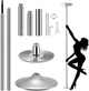 Пілон для танців стаціонарний 45 мм Pole Dance з регульованою штангою до 2.75 м - изображение 1