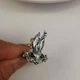 Женское кольцо Заяц Кролик с красными глазами на ушах серьга и с морковками ручная работа размер регулируемый - изображение 3