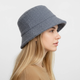 Женская панамка теплая из натуральной шерсти JUGO Bucket Hat Boucle Синий, M / 55-56 - изображение 2