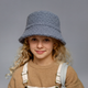 Панамка дитяча тепла з натуральної вовни JUJU Bucket Hat Boucle Синій XS - зображення 1