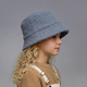 Панамка дитяча тепла з натуральної вовни JUJU Bucket Hat Boucle Синій XS - зображення 2