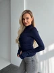 Жіноча еластична кофта на блискавці Uaclothes 42 Темно-синій (like36435-168611364) - изображение 3