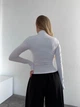 Жіноча еластична кофта на блискавці Uaclothes 48 Білий (like36434-168601367) - изображение 4