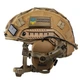 Шолом військовий балістичний тактична захисна каска куленепробивна FAST Helmet NIJ IIIA тактичні активні навушники Walkers + сумка для шолому койот - зображення 2