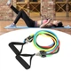 Набор эспандеров для фитнеса многофункциональный тренажер на 5 жгутов Power Resistance Bands + чехол 51106/5 - изображение 1