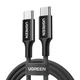 Кабель UGREEN USB-C to USB-C Silicone Fast Charging Cable 100W 1m (15275) черный - изображение 1