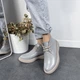 Женские кожаные ботинки низкие ITstyle Серые 37 24.3 см (7001/ХЗ) - изображение 5