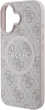 Etui plecki Guess 4G Collection Leather Metal Logo MagSafe do Apple iPhone 16 Pink (GUHMP16SG4GFRP) - obraz 6