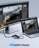 Док-станция ORICO 8-в-1 USB C с корпусом для M.2 SSD, USB C концентратор для M.2 NVMe/SATA SSD, 10 Гбит/с, 4K@60 Гц HDMI, 100 Вт PD, считыватель карт SD/TF, длина кабеля 15 см, серебристый - изображение 4