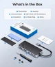 Док-станция ORICO 8-в-1 USB C с корпусом для M.2 SSD, USB C концентратор для M.2 NVMe/SATA SSD, 10 Гбит/с, 4K@60 Гц HDMI, 100 Вт PD, считыватель карт SD/TF, длина кабеля 15 см, серебристый - изображение 8