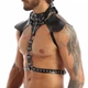 Чоловіча портупея чорного кольору Bdsm4u Mens halter - зображення 2