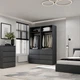 Шкаф распашной комбинированый №10 Light 1600x500x2200 Графит серый (GALTK0107000000) - изображение 4