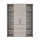 Шкаф распашной комбинированый №9 Light 1600x500x2200 Кашемир (GALTK0914000000) - изображение 1