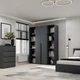 Шкаф распашной комбинированый №15 Light 1600x500x2200 Графит серый (GALTK0157000000) - изображение 3