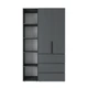 Шкаф распашной комбинированый №7 Light 1200x500x2200 Графит серый (GALTK077000000) - изображение 1