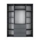 Шкаф распашной комбинированый №8 Light 1600x500x2200 Графит серый (GALTK087000000) - изображение 2