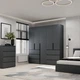 Шкаф распашной комбинированый №3 Light 2000x500x2200 Графит серый (GALTK037000000) - изображение 3