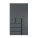 Шкаф распашной комбинированый №2 Light 1200x500x2200 Графит серый (GALTK027000000) - изображение 1