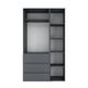 Шкаф распашной комбинированый №2 Light 1200x500x2200 Графит серый (GALTK027000000) - изображение 2