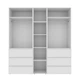 Шкаф распашной комбинированый №3 Light 2000x500x2200 Белый брилиант (GALTK031000000) - изображение 2