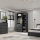 Шкаф распашной комбинированый №2 Light 1200x500x2200 Графит серый (GALTK027000000) - изображение 4