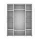 Шкаф распашной комбинированый №16 Light 1600x500x2200 Белый брилиант (GALTK0161000000) - изображение 2
