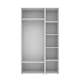 Шкаф распашной комбинированый №11 Light 1200x500x2200 Белый брилиант (GALTK0111000000) - изображение 2