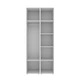 Шкаф распашной комбинированый №13 Light 800x500x2200 Белый брилиант (GALTK0131000000) - изображение 2