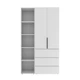 Шкаф распашной комбинированый №7 Light 1200x500x2200 Белый брилиант (GALTK071000000) - изображение 1