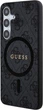 Etui plecki Guess 4G Collection Leather Metal Logo MagSafe do Samsung Galaxy S24 Black (GUHMS24SG4GFRK) - obraz 2