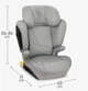Детское автокресло бустер MoMi MEI Grey Isofix для детей ростом 100-150 см широкое автокресло с изофиксом автокресло бустер детское Isofix для авто кресло в авто для детей бустер детский - изображение 13