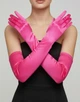 Довгі атласні рукавички honey fashion accessories s/m/l яскраво-рожевий (30к048) - зображення 1