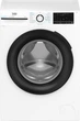 Стиральная машина Beko BM3 WFU 46245 WB, фронтальная, узкая, 44,6 см, 6 кг, 1200 об/мин, класс C (A+++)/A/B, 15 программ, инверторный, пар, дисплей, белый c чёрный люком - изображение 1