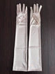 Довгі атласні рукавички honey fashion accessories s/m/l бежеві (30к048) - зображення 5