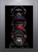 Картина на подарунок три горили - Gangster Monkey - 80х120 см - изображение 1