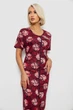 Халат женский на молнии с принтом бордовый 257R1030-1 Ager XXL-XXXL - изображение 2