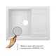 Кухонная мойка Lidz 650x500/200 WHI-01 (LIDZWHI01650500200) - изображение 3