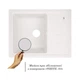 Кухонна мийка Lidz 620x435/200 WHI-01 (LIDZWHI01620435200) - зображення 3