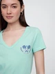 Футболка хлопковая женская GAP 425449780 2XL Зеленая (1159851859) - изображение 4