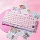 Клавиатура Беспроводная Gravastar Mercury K1 Sakura Pink Игровая Механическая. 2.4G/Bluetooth/Кабель. АЛЮМИНИЕВЫЙ Корпус. Hot-Swap. Батарея 8000mAh. RGB Подсветка Корпуса. Kailh Cherry Pink - изображение 2