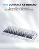 Клавиатура Беспроводная Gravastar Mercury K1 White Игровая Механическая. 2.4G/Bluetooth/Кабель. АЛЮМИНИЕВЫЙ Корпус. Hot-Swap. Батарея 8000mAh. RGB Подсветка Корпуса. Kailh Cherry Pink - изображение 4