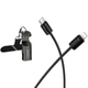 Дата кабель Hoco X126 Experto Type-C to Lightning 30W + Phone Holder & Lanyard (0.35m) Black - зображення 5